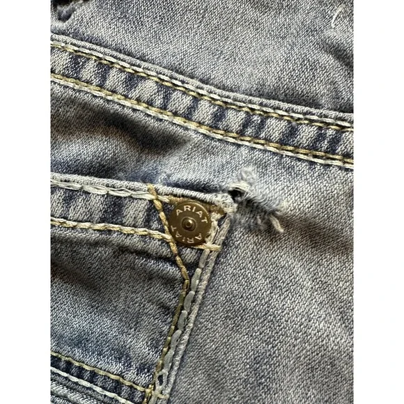 Ariat M4 Low Rise Boot Jeans Mens 40x32 Light Wash Blue Denim Bootcut 10019557